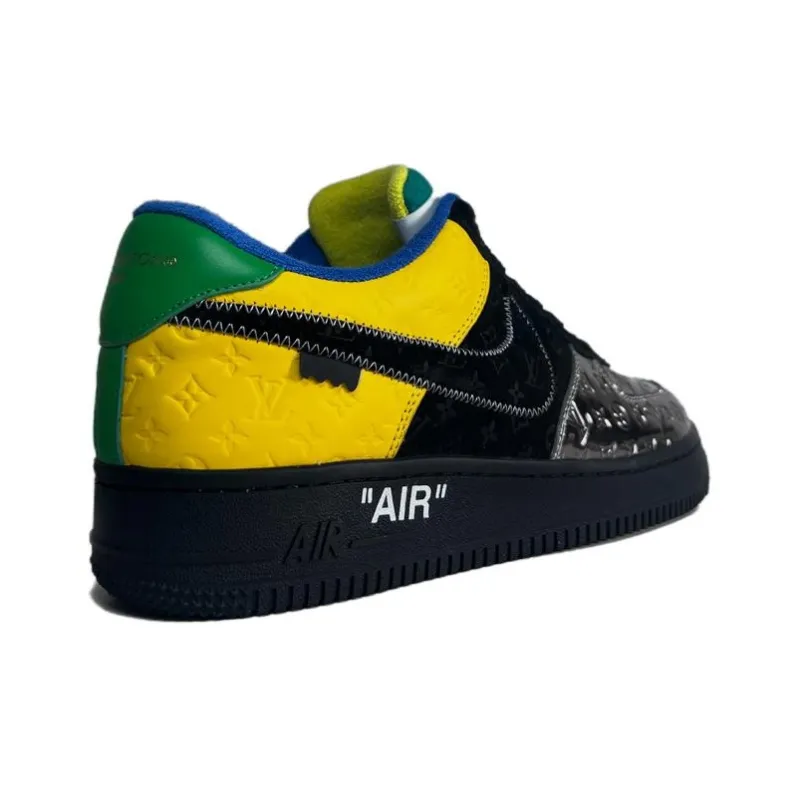 Nike X LOUIS VUITTON Lv Air Force 1 Low 'Silver Black'-2