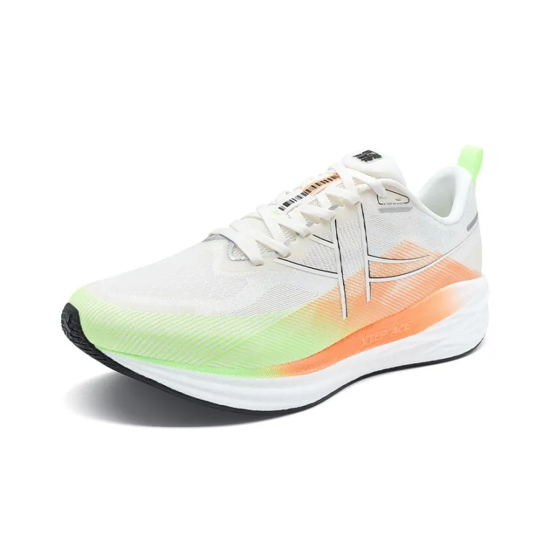 China Post x XTEP Low-Top XTEP ACE Casual Running Shoes Men's Sail White/Ghost Green/Fluorescent Soft Orange-1