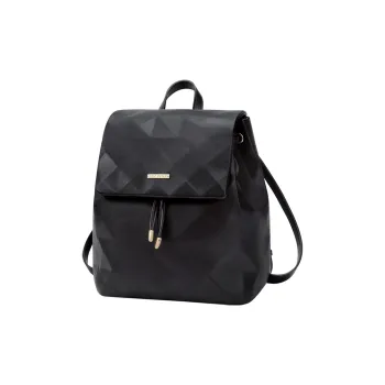 GOLF Synthetic Leather Backpack Handbag Regular Women's Milkshake White/Elegant Black