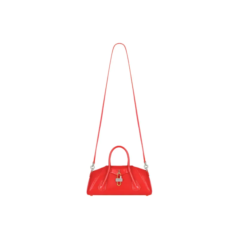GIVENCHY Antigona Silk Blended With Lambskin Shoulder Bag Crossbody Bag Handbag Mini Women's Red-1