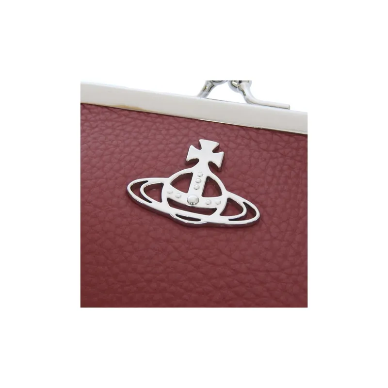 Vivienne Westwood Pure Grain Leather Coin Purse Women's Red-4