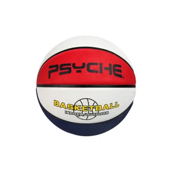 PSYCHE Rubber Basketball White Red Blue Size 3 Training Kids'