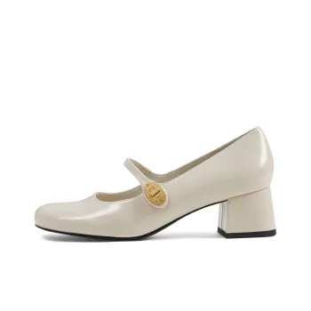 CHARLES&KEITH Small CK Chunky Heel Mary Jane Shoes 4.6cm Women's