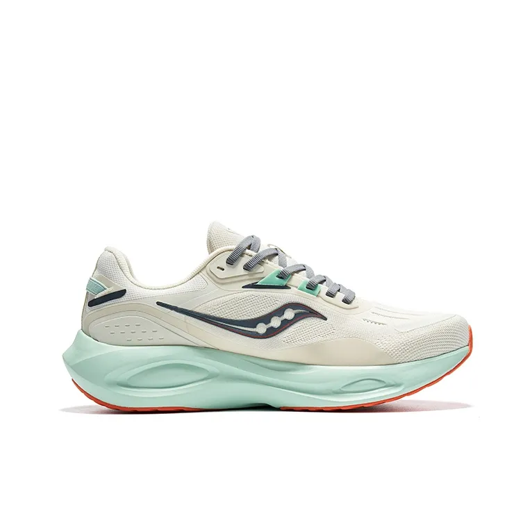Saucony Phoenix Inferno 3 Cushioning Low Top Running Shoes Unisex Beige Gray green-1