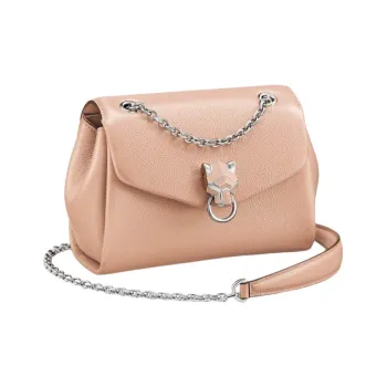 CARTIER PANTHÈRE Calfskin Combined With Lambskin Shoulder Bag Crossbody Bag Mini Women's Pink