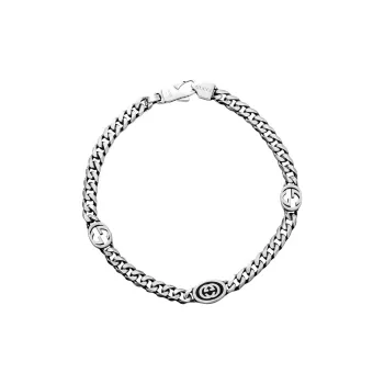 GUCCI 925 Sterling Silver Bracelets Men's Silver
