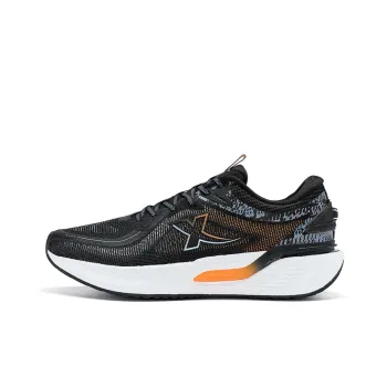 China Post x XTEP Cushioning Slip Resistant And Abrasion Resistant Low Top Training Running Shoes Men's Black/Mist Blue