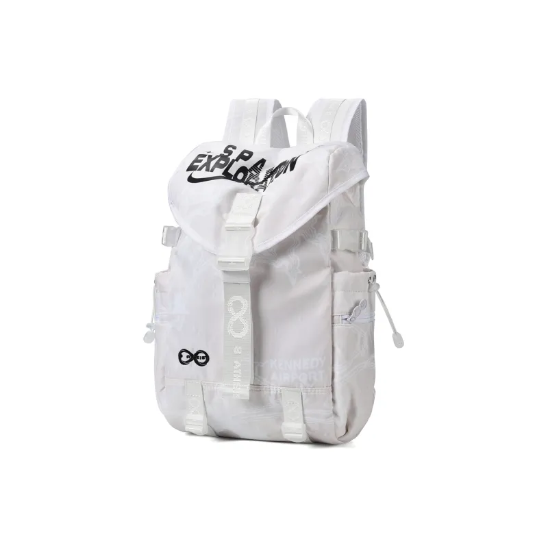 8atheist Polyester Student Backpack Regular Unisex Gardenia White-1