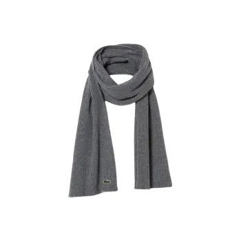 LACOSTE Knit Scarves Men's Gray