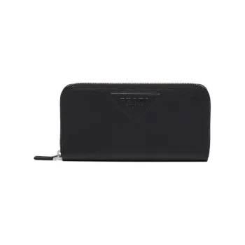 PRADA Saffiano Leather Wallet Men's Black