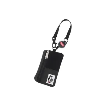 CHUMS Cotton Card Holder, Coin Purse Unisex Black & Dark Gray