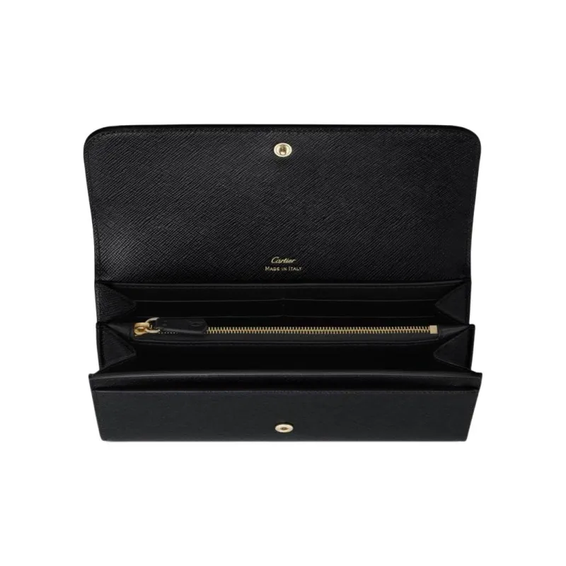CARTIER C De Cartier Collection Calfskin Wallet Women's Black-2