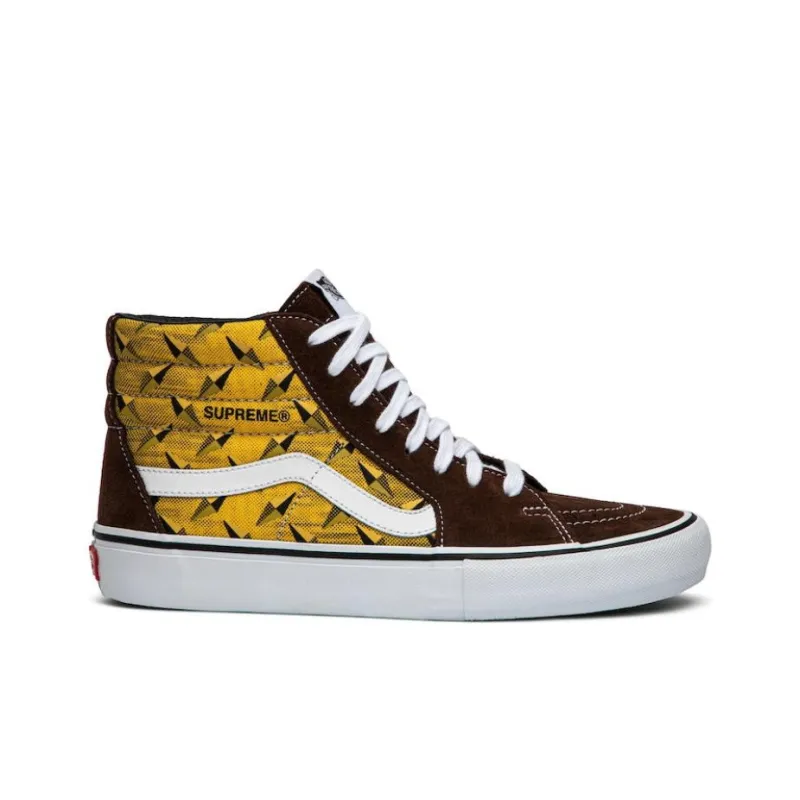 Vans Supreme X Sk8 Hi Pro 'Diamond Plate Brown'-1