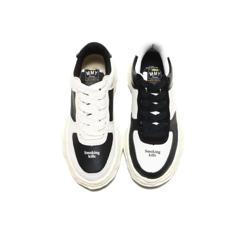 #FR2 X Atmos X MIHARA YASUHIRO Wayne Low Leather Black White-3