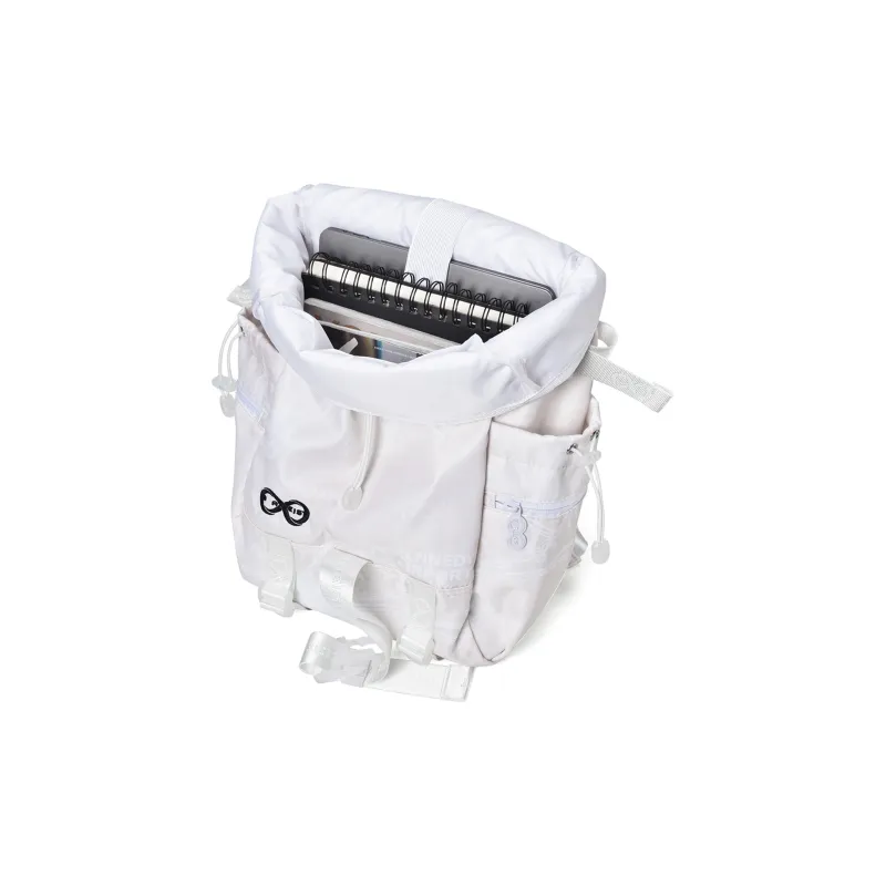 8atheist Polyester Student Backpack Regular Unisex Gardenia White-3