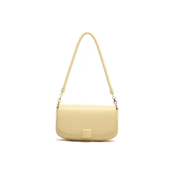 MICOCAH PU Oil Painting Poet Shoulder Bag Regular Women's Light Yellow/Milk Purple/Egg White