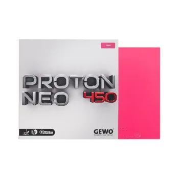 GEWO Grape 450 Table Tennis Rubbers Banana, Sponge Inverted Rubber Curved Circle Compatibility Basic, Adults 45° Pink