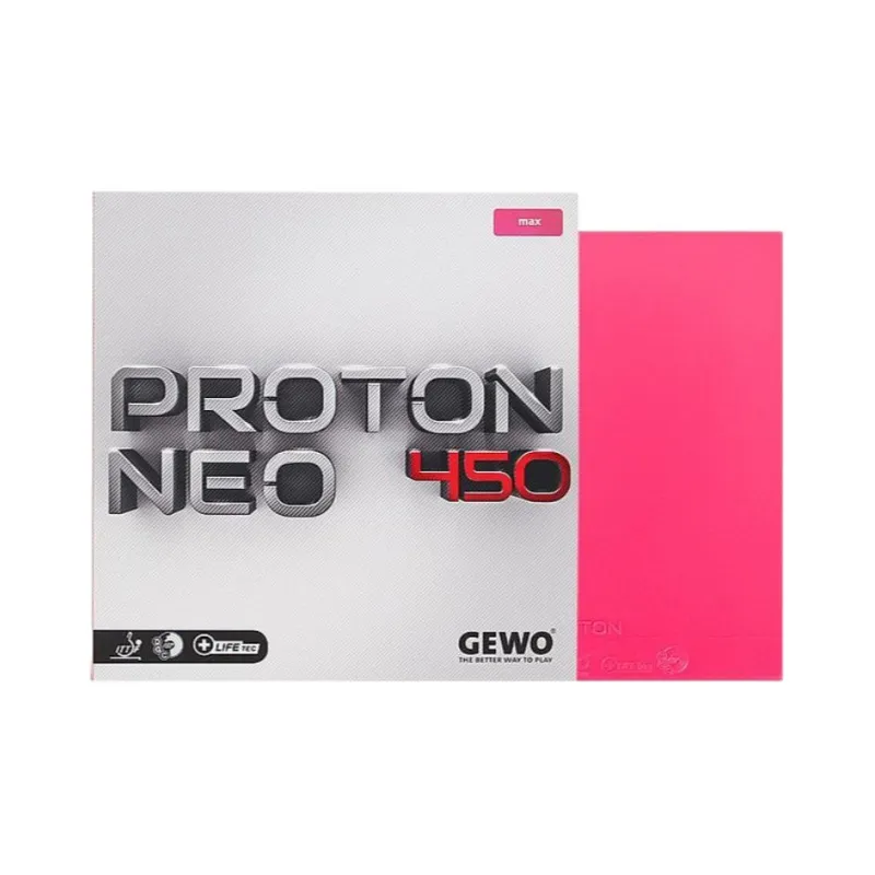 GEWO Grape 450 Table Tennis Rubbers Banana, Sponge Inverted Rubber Curved Circle Compatibility Basic, Adults 45° Pink-0