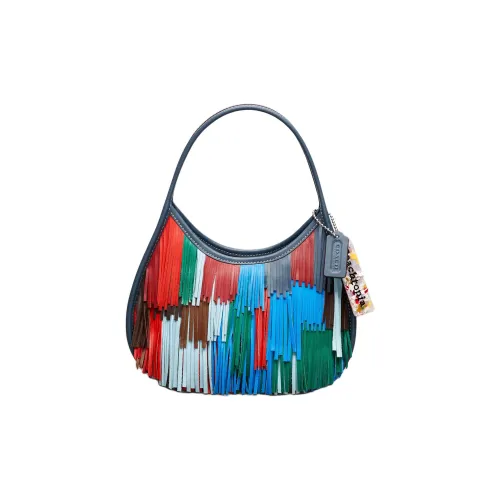 Coachtopia Leather Handbag, Shoulder Bag Women's Blue