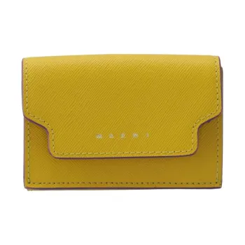MARNI Calfskin Wallet Mini Women's Lemon