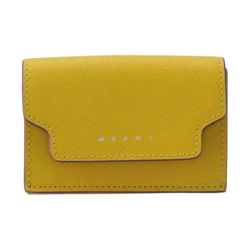 MARNI Calfskin Wallet Mini Women's Lemon-0