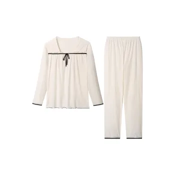 Flowers In Water Pajama Set Women's Apricot