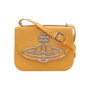 Vivienne Westwood Leather Shoulder Bag, Crossbody Bag Women's Yellow