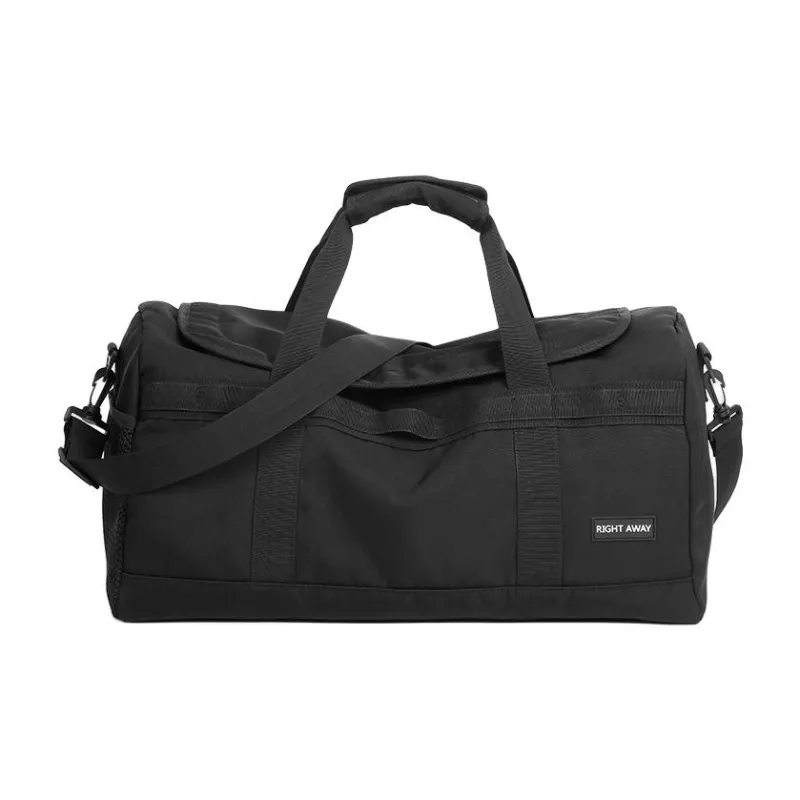 LOHAS Travel Polyester PU Water Resistant Wear Resistant Twill Gym Bag Large Size Unisex Black-2