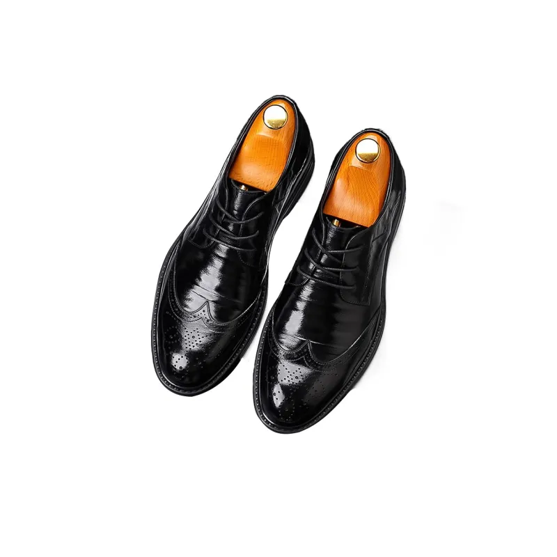 GZZ Bullock Dress Shoes Men's Black-3