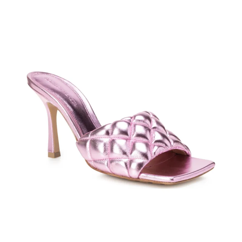 Bottega Veneta Quilted Square Toe Sandals Women's-2