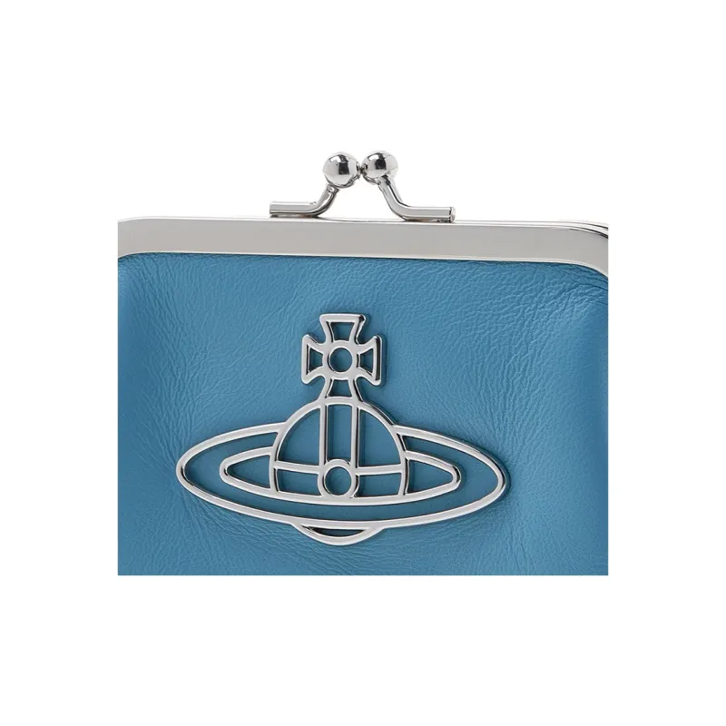Vivienne Westwood Nappa Leather Coin Purse Women's Blue-5