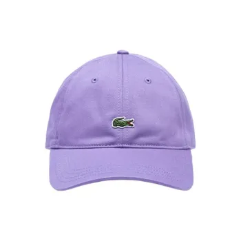 LACOSTE Cotton Baseball Caps Unisex Purple