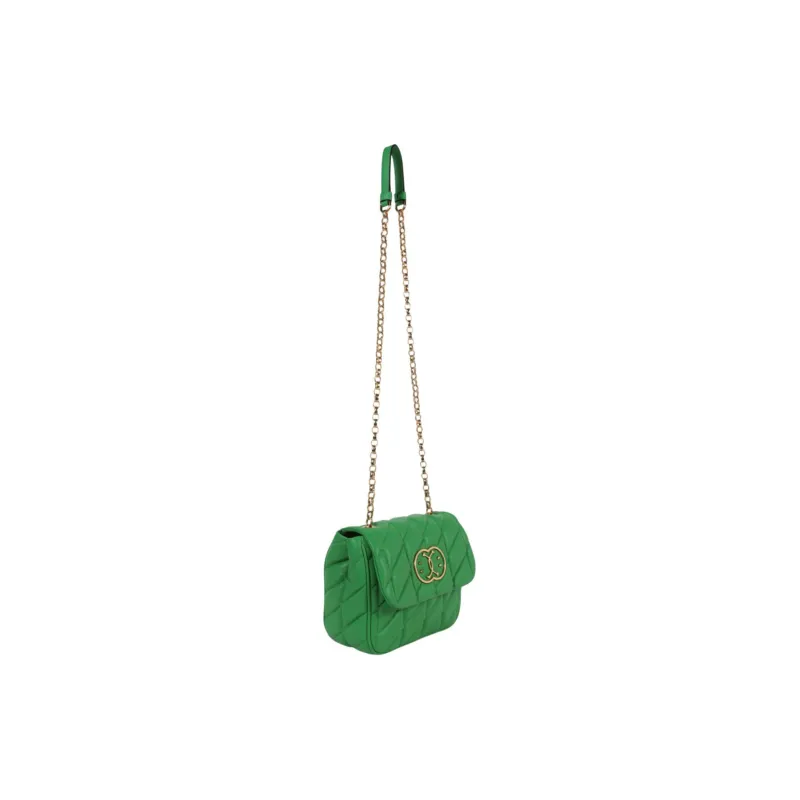 MOSCHINO Sheepskin Leather Portable Crossbody Bag Shoulder Bag Women's Green-2