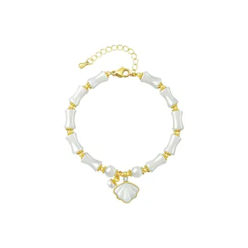 Moonstone Edge Hetian Jade Bracelets Women's Pale Greenish White Jade