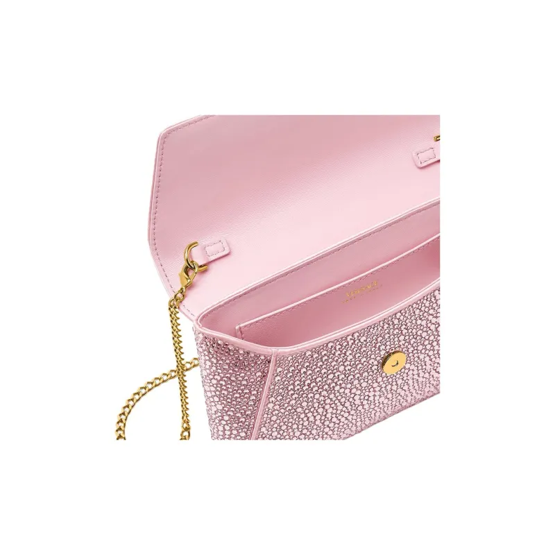 FANSIZHE La Medusa Viscose With Silk Blend Envelope Bag, One Shoulder Crossbody, Clutch Women's Pink-4