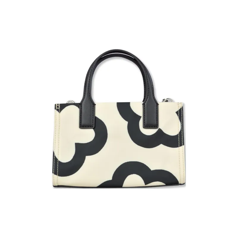 TORY BURCH Nylon Tote Bag Shopping Bag Portable Crossbody Bag Shoulder Bag Mini Women's White & Black-4