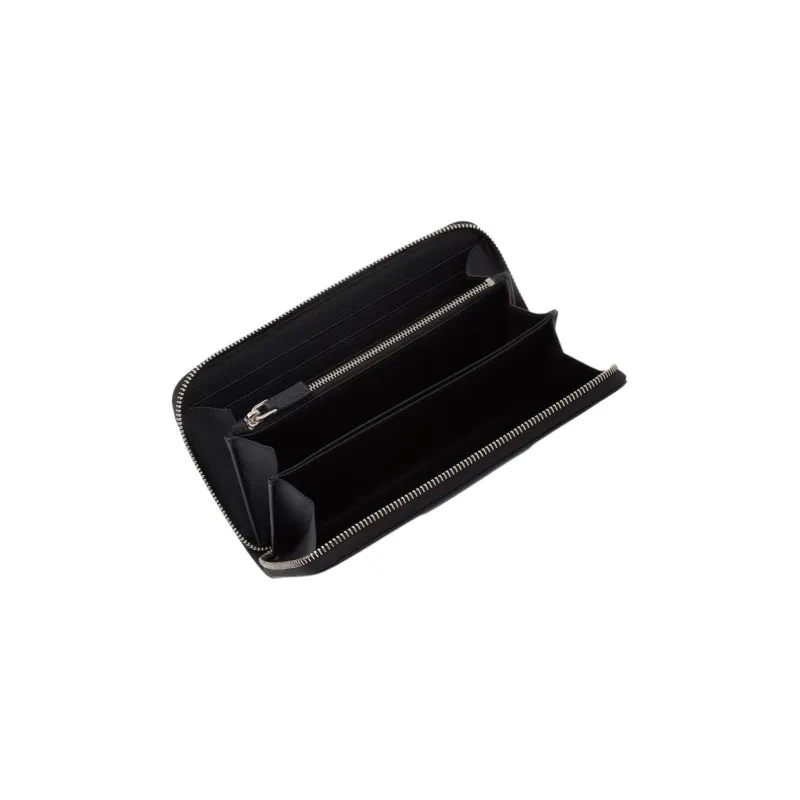 PRADA Saffiano Leather Wallet Men's Black-3