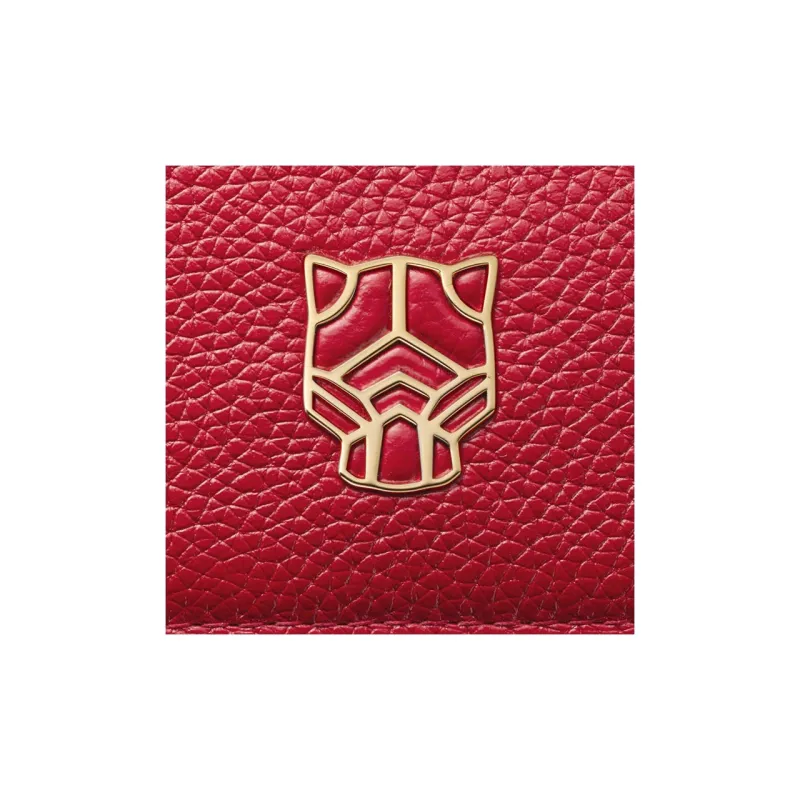 CARTIER PANTHÈRE Shiny Calfskin Card Holder Women's Red-2