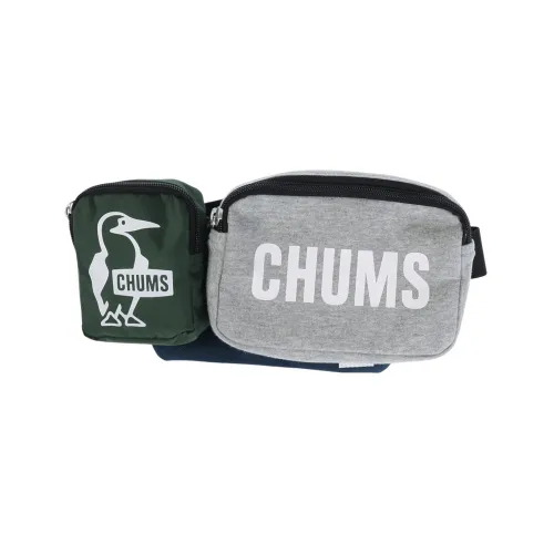 CHUMS Fanny Packs Gray With Marine Blue Accents