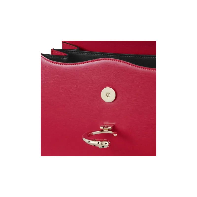 CARTIER Panthère De Cartier Calfskin Shoulder Bag Crossbody Bag Handbag Small Size Women's Red Chestnut-2