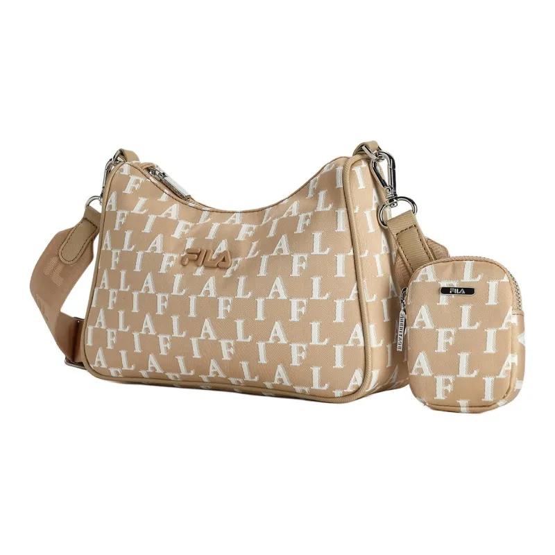 FILA Fabric Crossbody Bag Shoulder Bag Women's Wheat Gluten Apricot-1