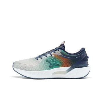 China Post x XTEP Low Top Running Shoes Men's Lunar Stone Gray/Gray Indigo Blue