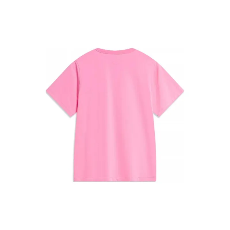 LiNing Sports Life Collection T Shirt Women's Morning Light Pink-1