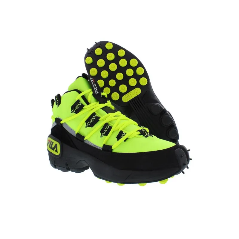 FILA Grant Hill 1 Anti Slip Wear Resistant Mid Top Casual Shoes Women's Green-3