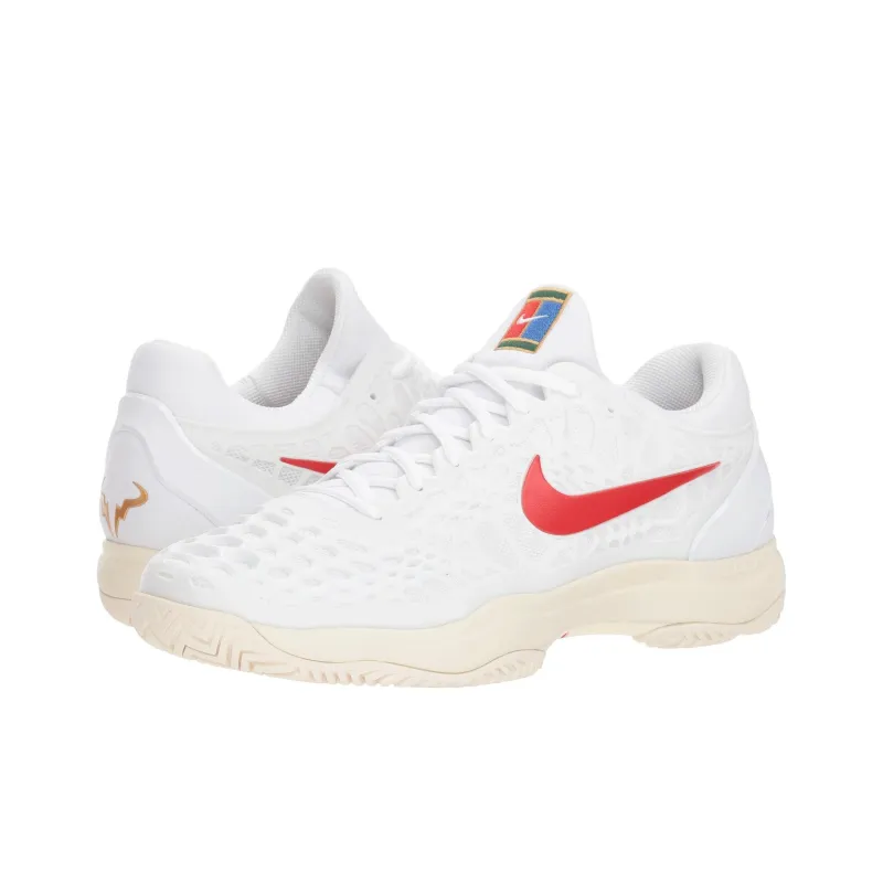 Nike Zoom Cage 3 Cushioning Low Top Tennis Shoes Men's White Red-1