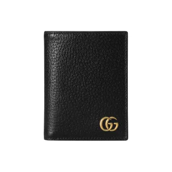 GUCCI Marmont Leather Wallet Men's Black