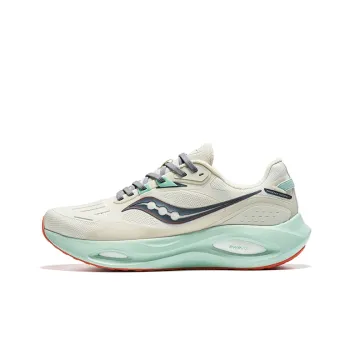 Saucony Phoenix Inferno 3 Cushioning Low Top Running Shoes Unisex Beige Gray green