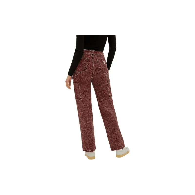 GUESS Originals Composition Print Carpenter Jeans Jeans Women's Deep Red-1