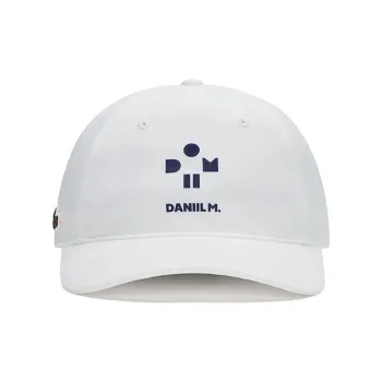 LACOSTE Polyester Baseball Caps Unisex White/Black
