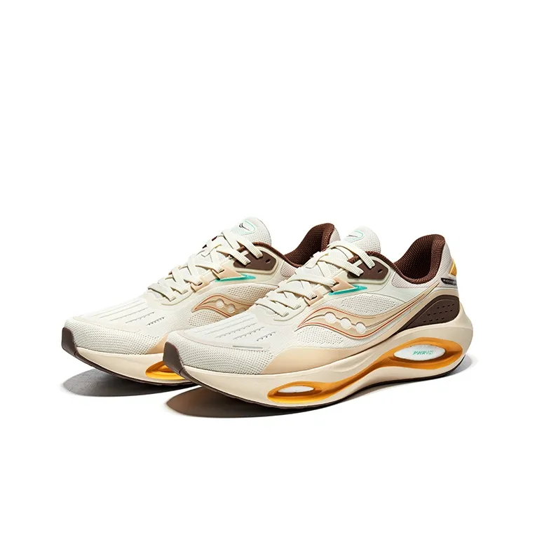 Saucony Phoenix Inferno 3 Low Top Running Shoes Unisex Beige Brown-2